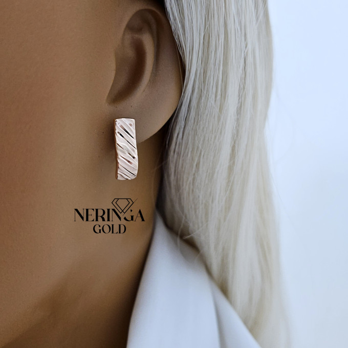 Rose gold english lock earrings #64637 Rose gold english lock earrings #64637
