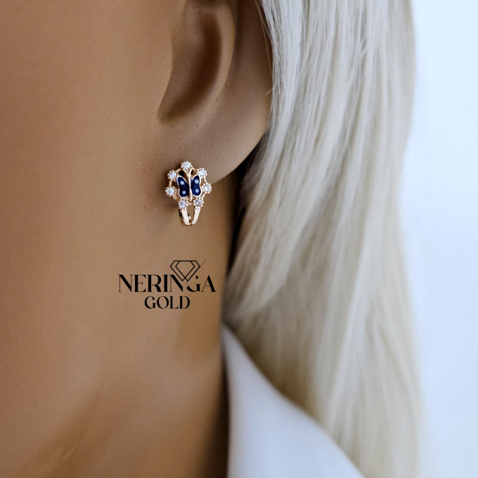 Rose gold children earrings #64616