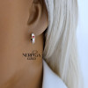Rose gold children earrings #64620