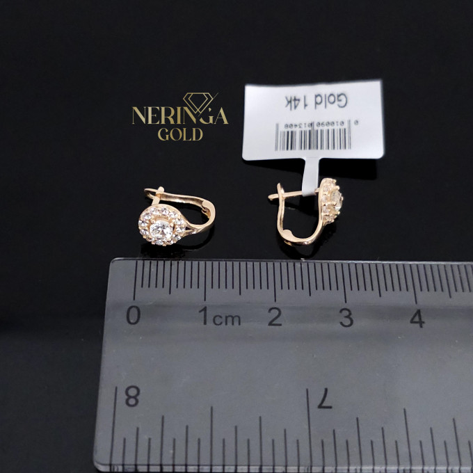 Rose gold children earrings #64626