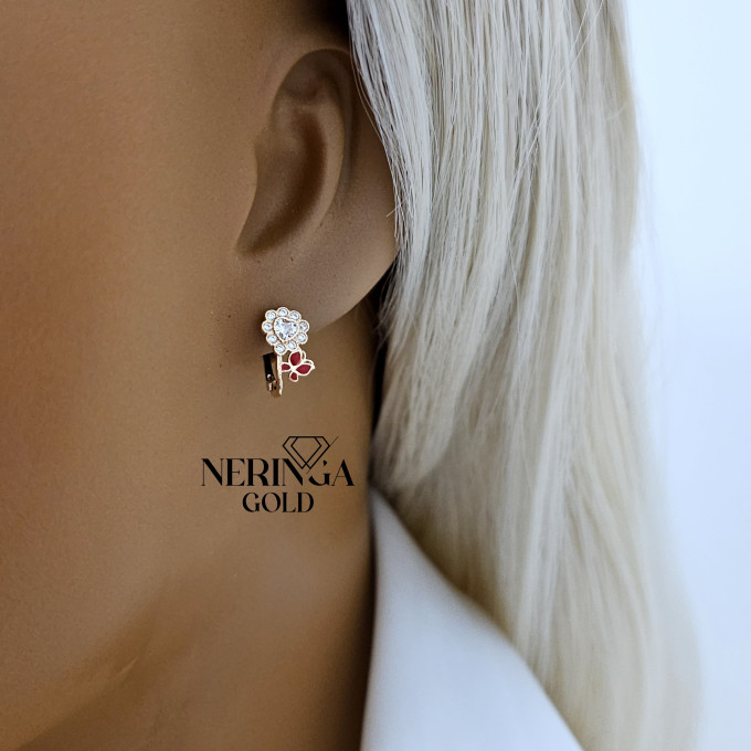 Rose gold children earrings #64595 Rose gold children earrings #64595