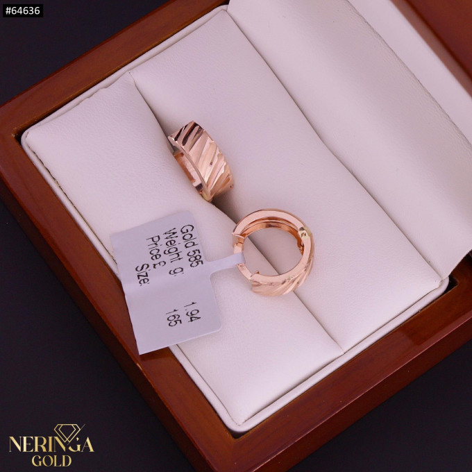 Rose gold hoop earrings #64636 Rose gold hoop earrings #64636