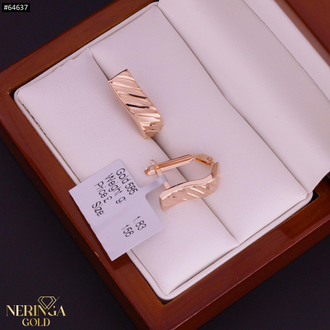 Rose gold english lock earrings #64637 Rose gold english lock earrings #64637