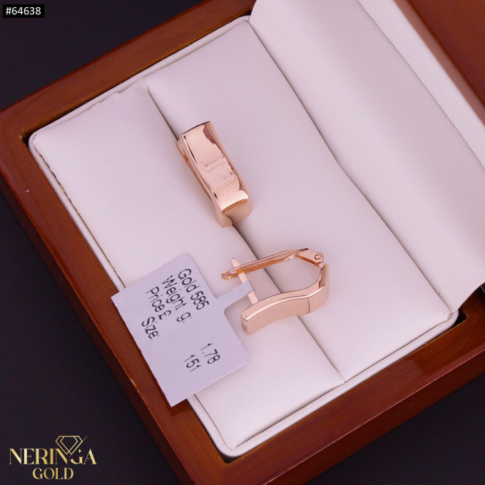 Rose gold english lock earrings #64638 Rose gold english lock earrings #64638