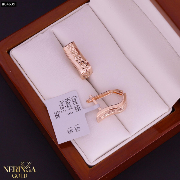 Rose gold english lock earrings #64639 Rose gold english lock earrings #64639