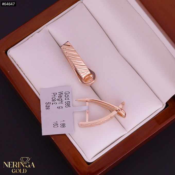 Rose gold english lock earrings #64647 Rose gold english lock earrings #64647