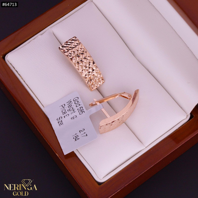 Rose gold english lock earrings #64713 Rose gold english lock earrings #64713
