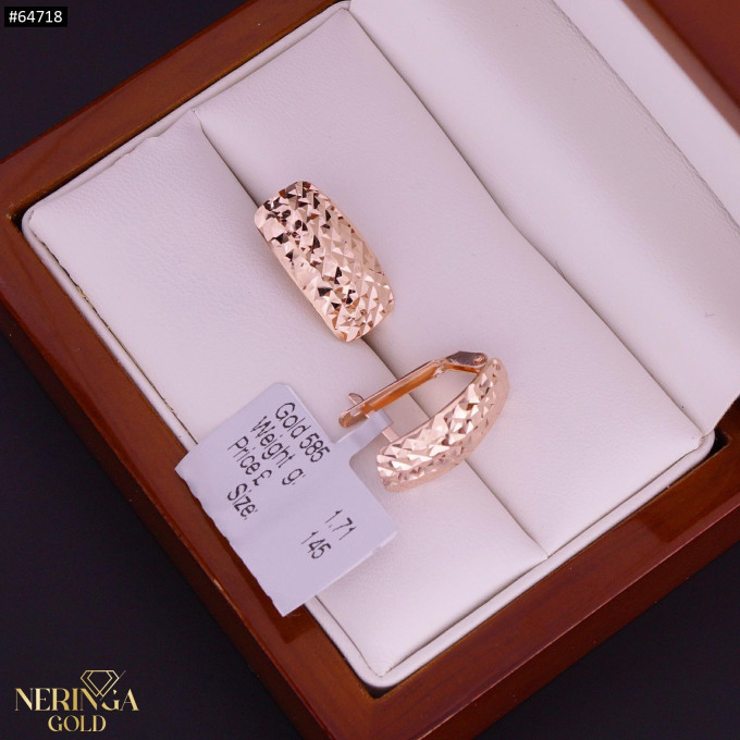 Rose gold english lock earrings #64718 Rose gold english lock earrings #64718