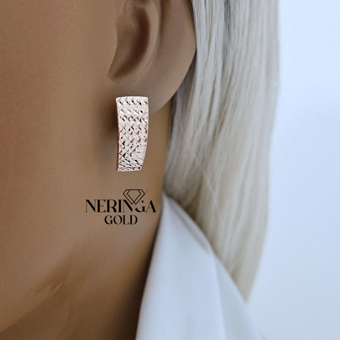 Rose gold english lock earrings #64713 Rose gold english lock earrings #64713
