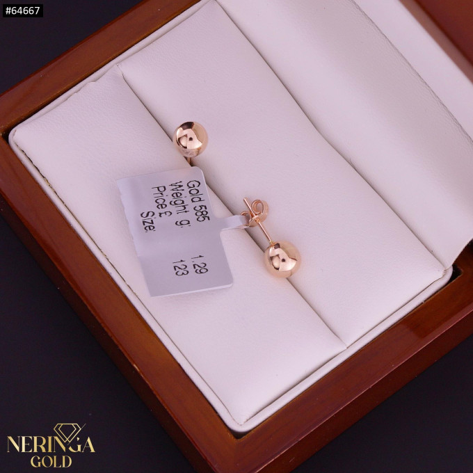 Rose gold stud earrings #64667 Rose gold stud earrings #64667