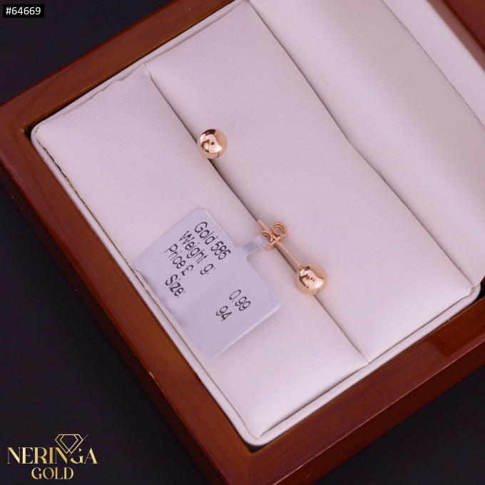 Rose gold stud earrings #64669 Rose gold stud earrings #64669