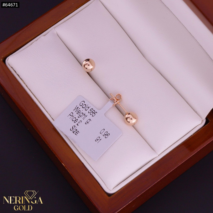 Rose gold stud earrings #64671 Rose gold stud earrings #64671