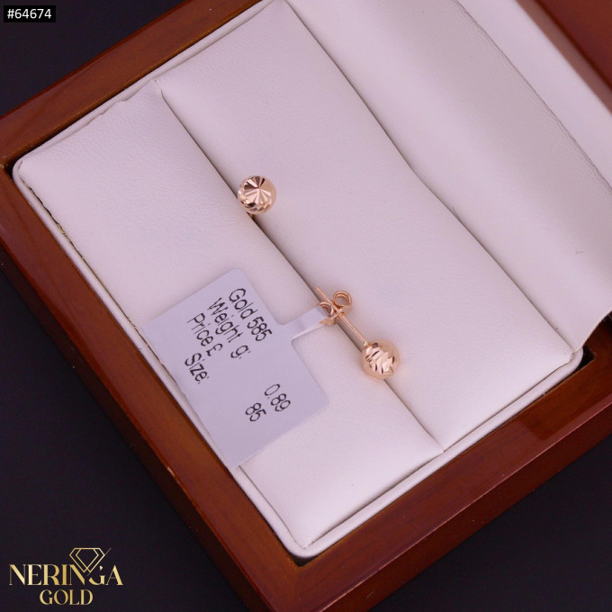 Rose gold stud earrings #64674 Rose gold stud earrings #64674