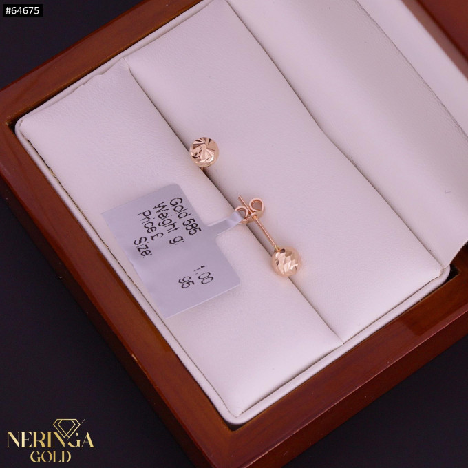 Rose gold stud earrings #64675 Rose gold stud earrings #64675