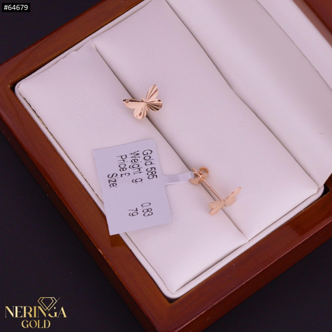 Rose gold children earrings #64679 Rose gold children earrings #64679