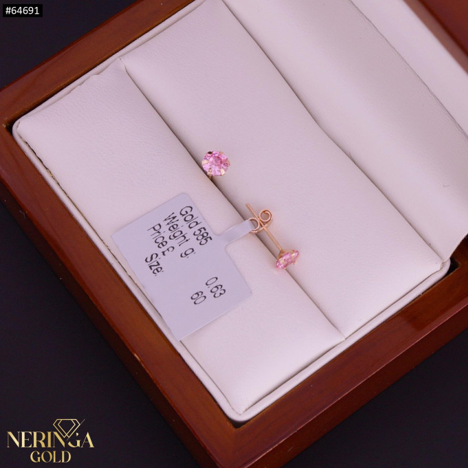 Rose gold stud earrings #64691 Rose gold stud earrings #64691