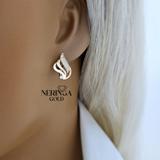 Rose gold english lock earrings #64824 Rose gold english lock earrings #64824