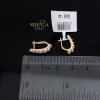 Rose gold english lock earrings #64793