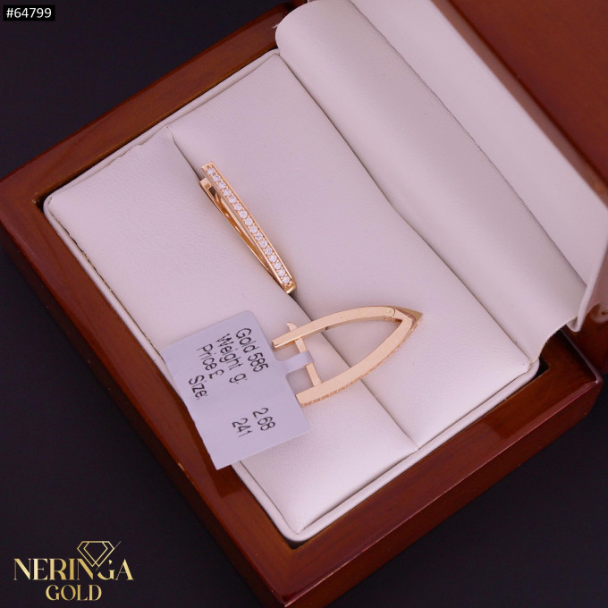 Rose gold english lock earrings #64799 Rose gold english lock earrings #64799