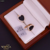 Rose gold english lock earrings #64804