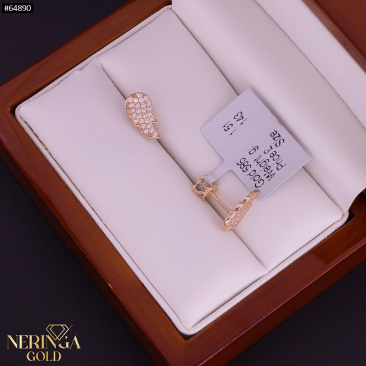 Rose gold stud earrings #64890