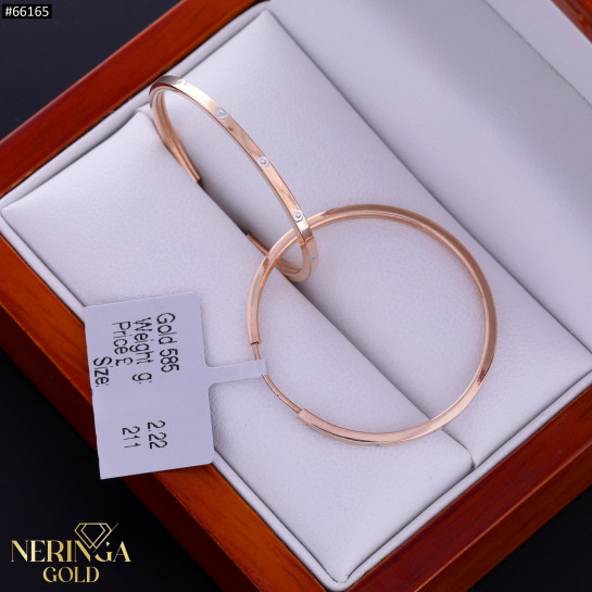 Rose gold hoop earrings #66165