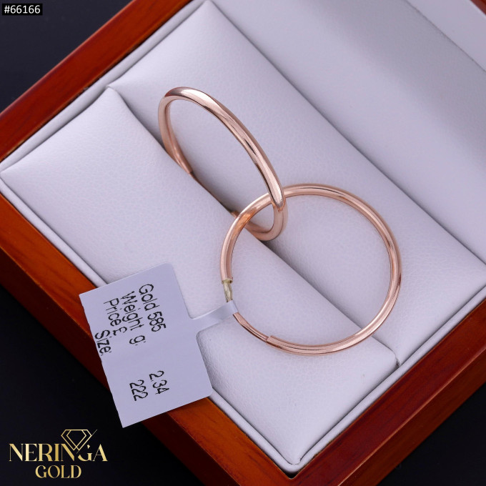 Rose gold hoop earrings #66166 Rose gold hoop earrings #66166