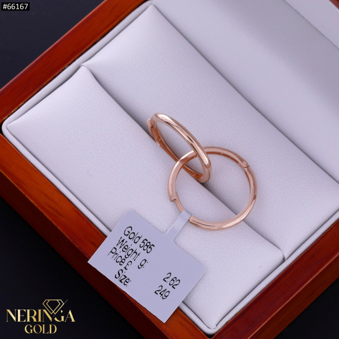 Rose gold hoop earrings #66167 Rose gold hoop earrings #66167