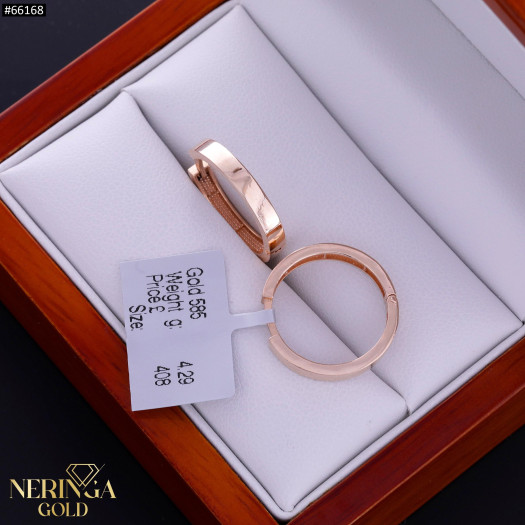 Rose gold hoop earrings #66168