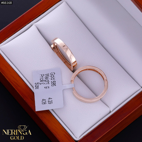 Rose gold hoop earrings #66168