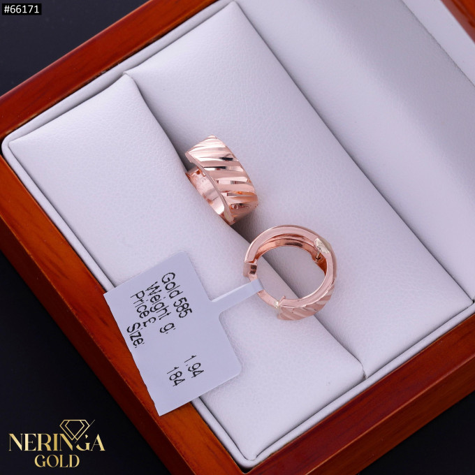 Rose gold hoop earrings #66171 Rose gold hoop earrings #66171