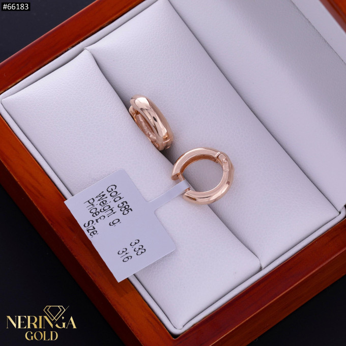 Rose gold hoop earrings #66183 Rose gold hoop earrings #66183
