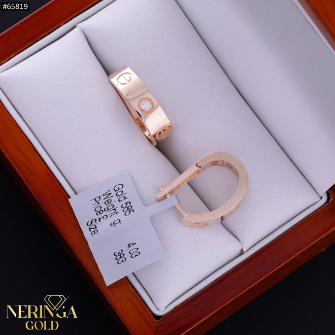 Rose gold english lock earrings #65819 Rose gold english lock earrings #65819