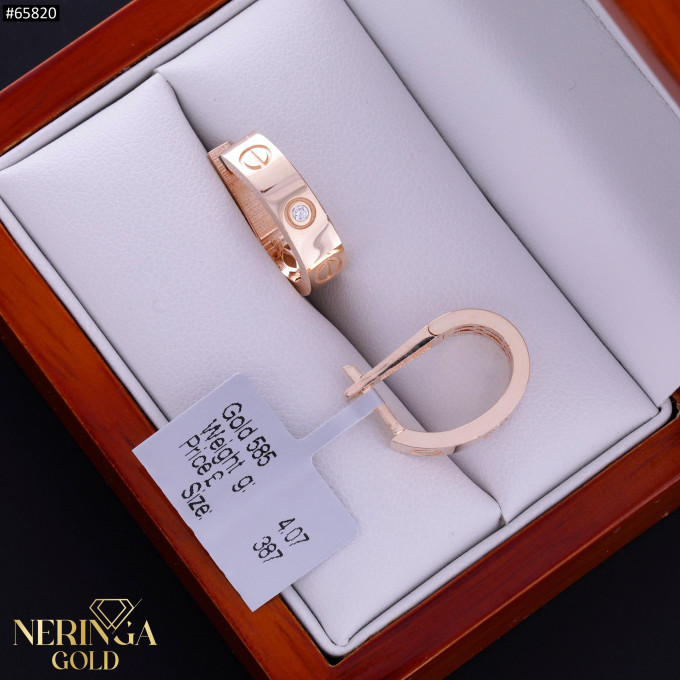 Rose gold english lock earrings #65820 Rose gold english lock earrings #65820