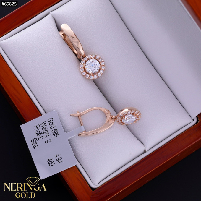 Rose gold english lock earrings #65825 Rose gold english lock earrings #65825