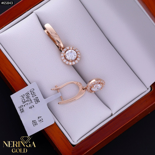 Rose gold english lock earrings #65843 Rose gold english lock earrings #65843