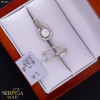 White gold english lock earrings #65850 White gold english lock earrings #65850