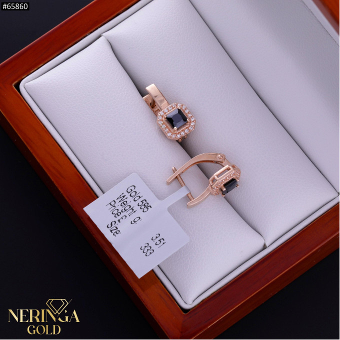 Rose gold english lock earrings #65860 Rose gold english lock earrings #65860