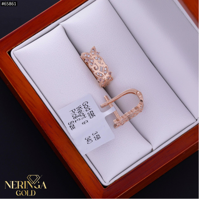 Rose gold english lock earrings #65861 Rose gold english lock earrings #65861