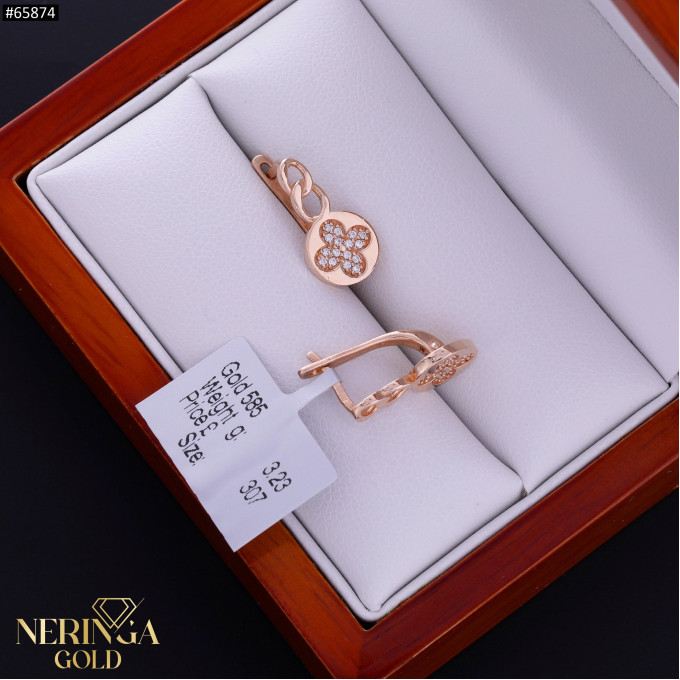 Rose gold english lock earrings #65874 Rose gold english lock earrings #65874
