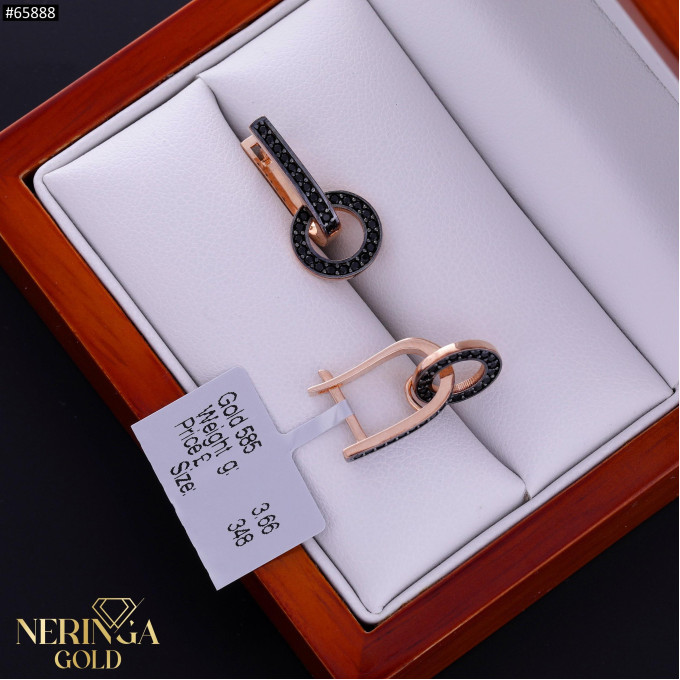 Rose gold english lock earrings #65888 Rose gold english lock earrings #65888