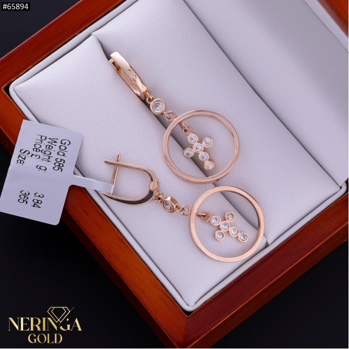 Rose gold english lock earrings #65894 Rose gold english lock earrings #65894