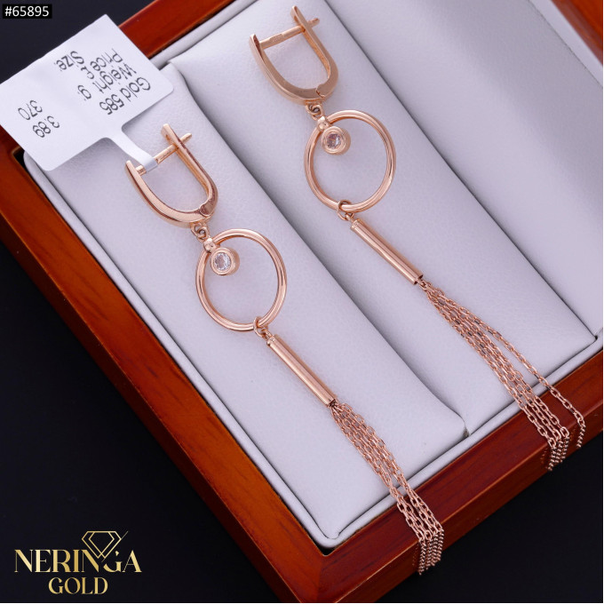 Rose gold english lock earrings #65895 Rose gold english lock earrings #65895