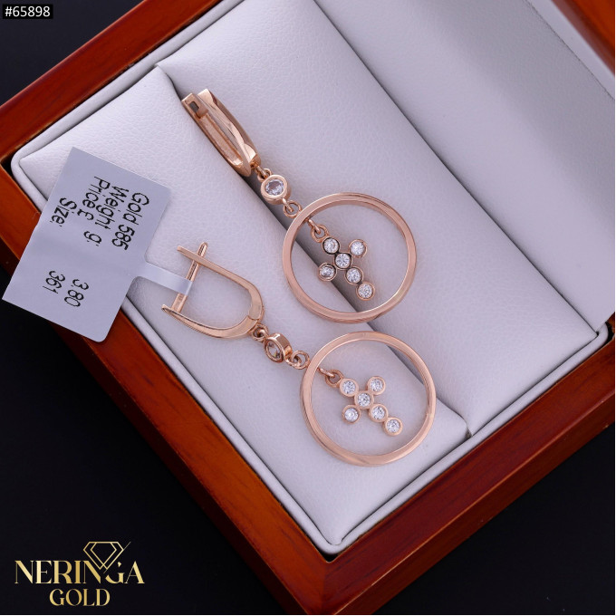 Rose gold english lock earrings #65898 Rose gold english lock earrings #65898