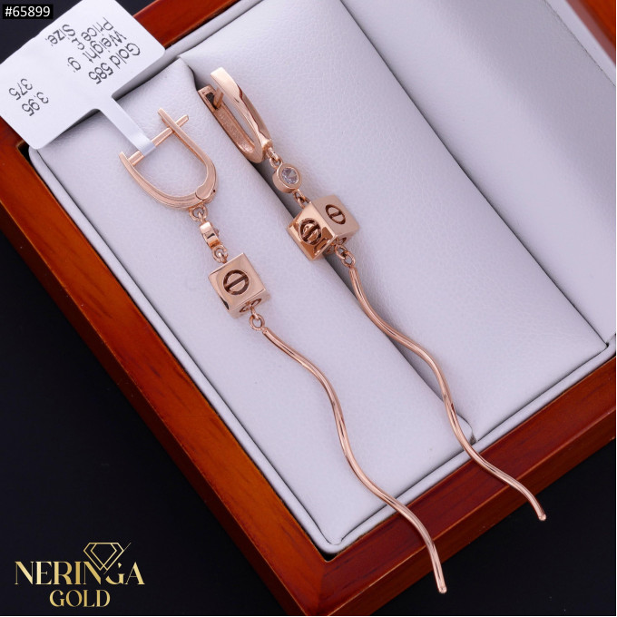Rose gold english lock earrings #65899 Rose gold english lock earrings #65899