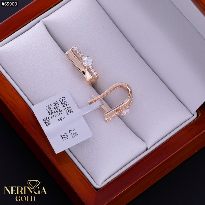 Rose gold english lock earrings #65900 Rose gold english lock earrings #65900