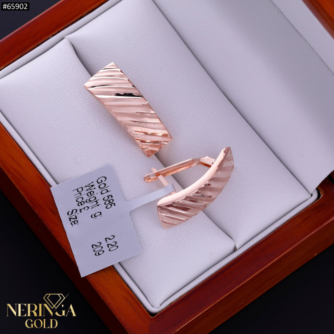 Rose gold english lock earrings #65902 Rose gold english lock earrings #65902