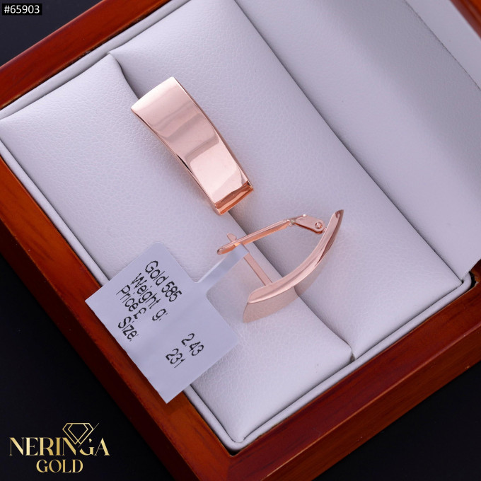 Rose gold english lock earrings #65903 Rose gold english lock earrings #65903