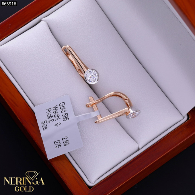Rose gold english lock earrings #65916 Rose gold english lock earrings #65916