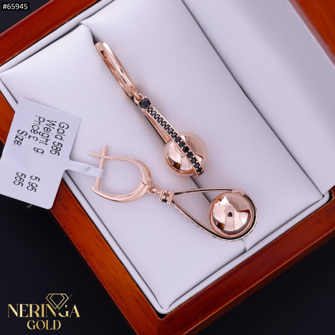 Rose gold english lock earrings #65945 Rose gold english lock earrings #65945